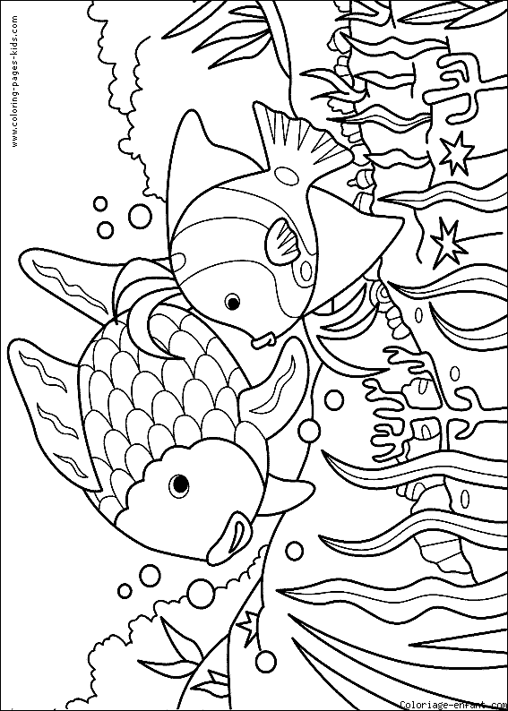 Rainbow Fish Coloring Page Pdf