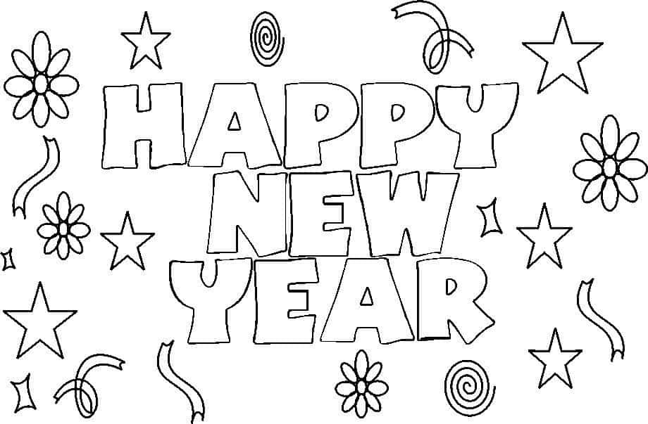 New Years Coloring Pages 2019