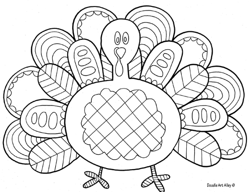 Turkey Coloring Pages For Kindergarten