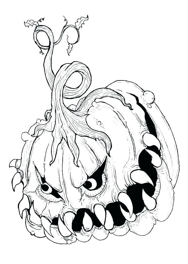 Pumpkin Coloring Pages Hard