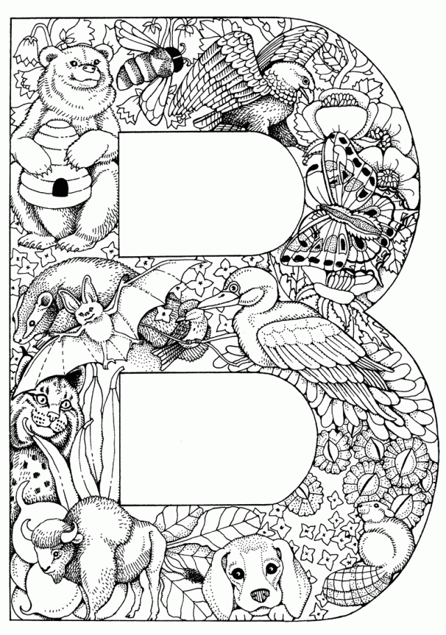 Free Printable Alphabet Coloring Pages For Adults