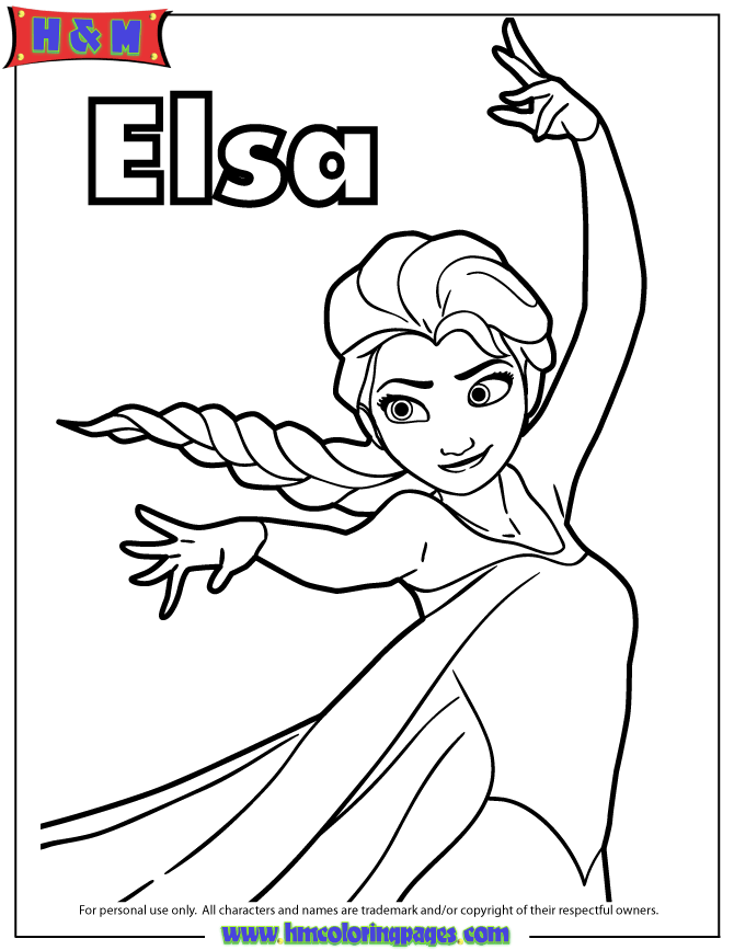 Elsa Coloring Pages For Toddlers