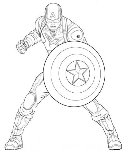 Avengers Captain Marvel Coloring Pages