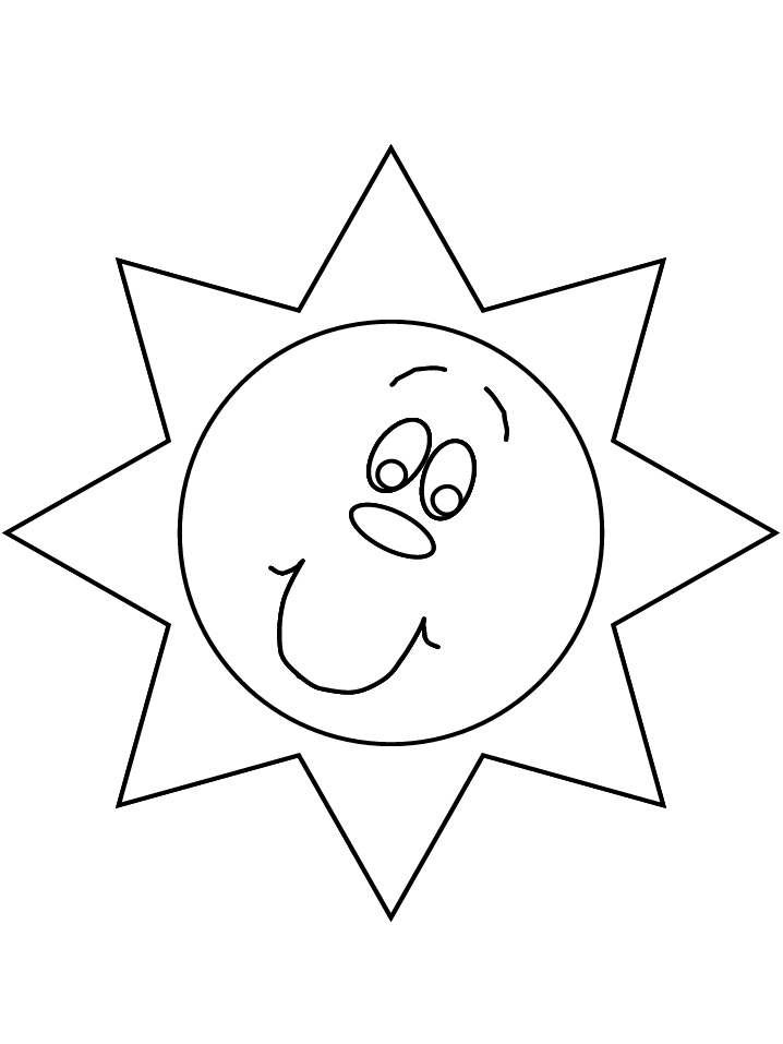 Sun Coloring Pages For Kindergarten