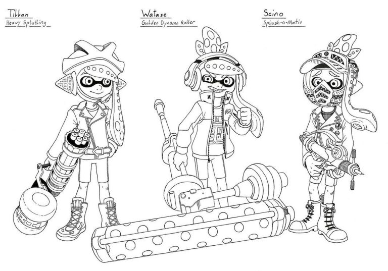Splatoon Coloring Pages To Print