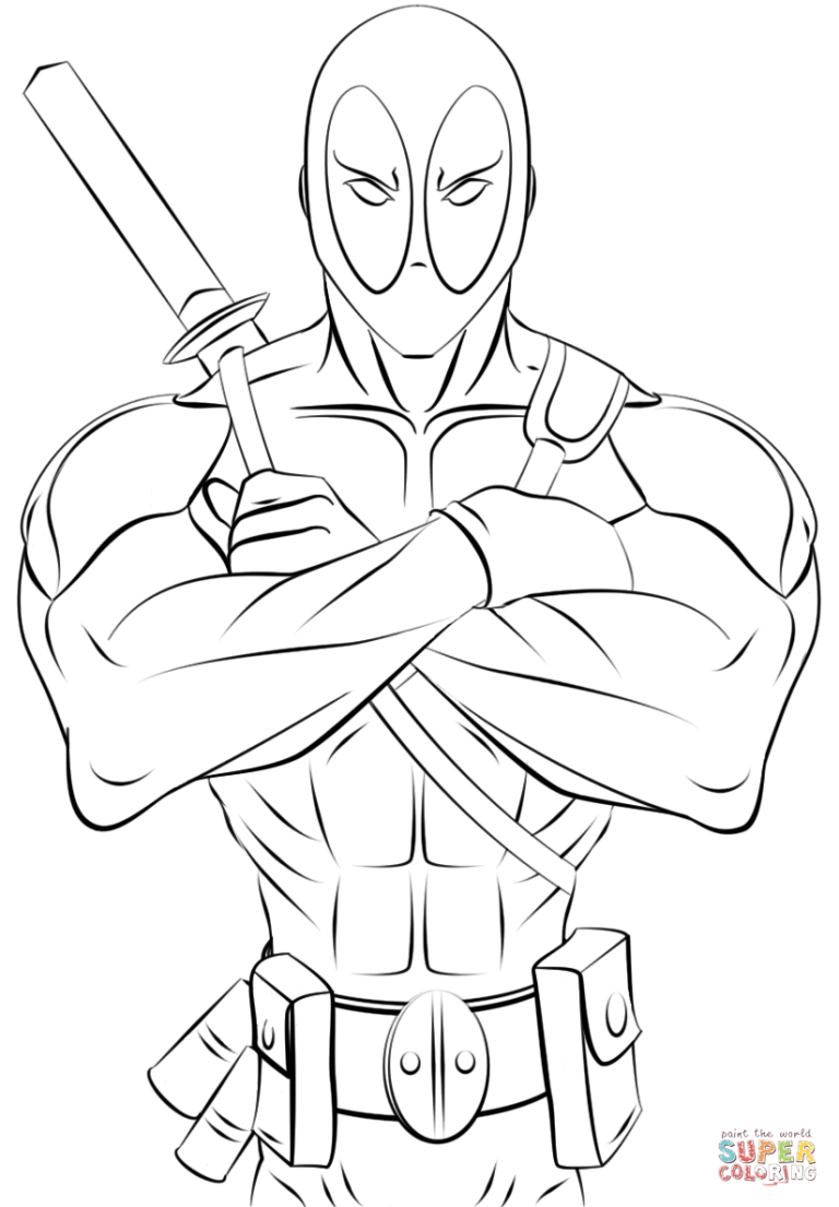Deadpool Coloring Pages Logo
