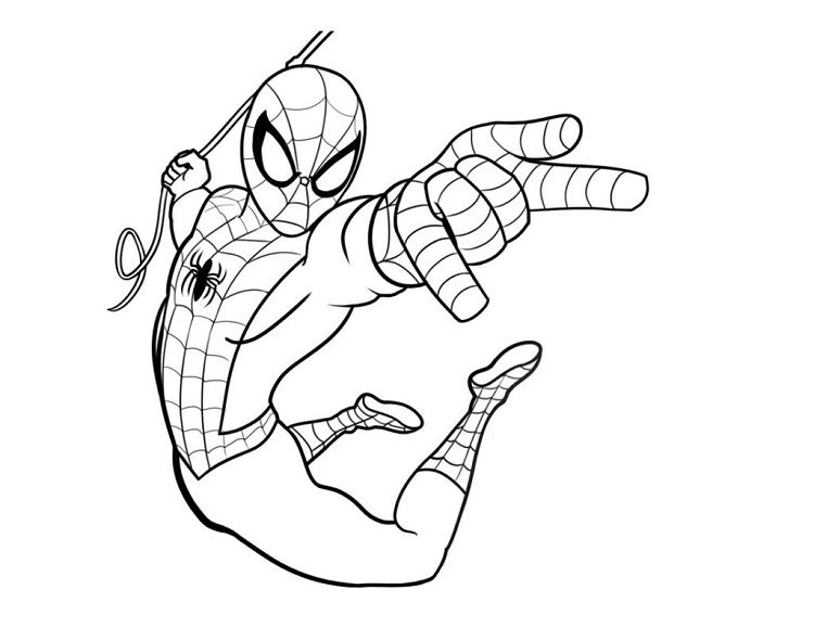 Spiderman Pictures To Color