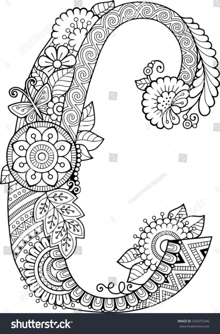 Letter C Coloring Pages For Adults