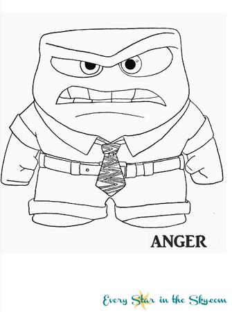 Inside Out Coloring Pages Anger