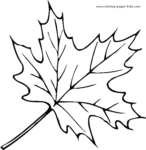 Leaf Coloring Pages Free Printable