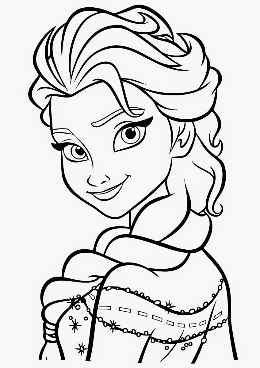 Elsa Frozen Coloring Page