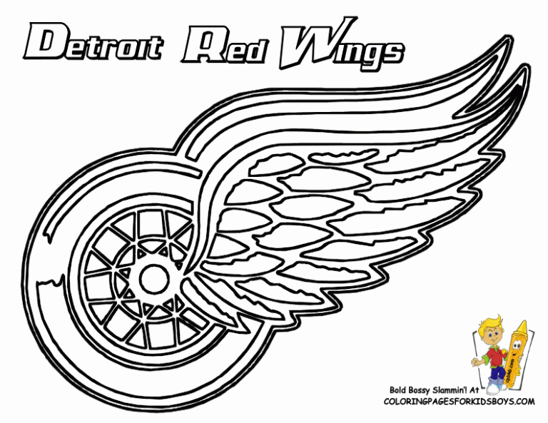 Easy Hockey Coloring Pages
