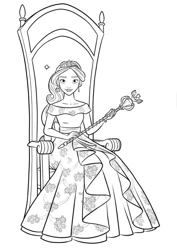Disney Princess Elena Of Avalor Coloring Pages
