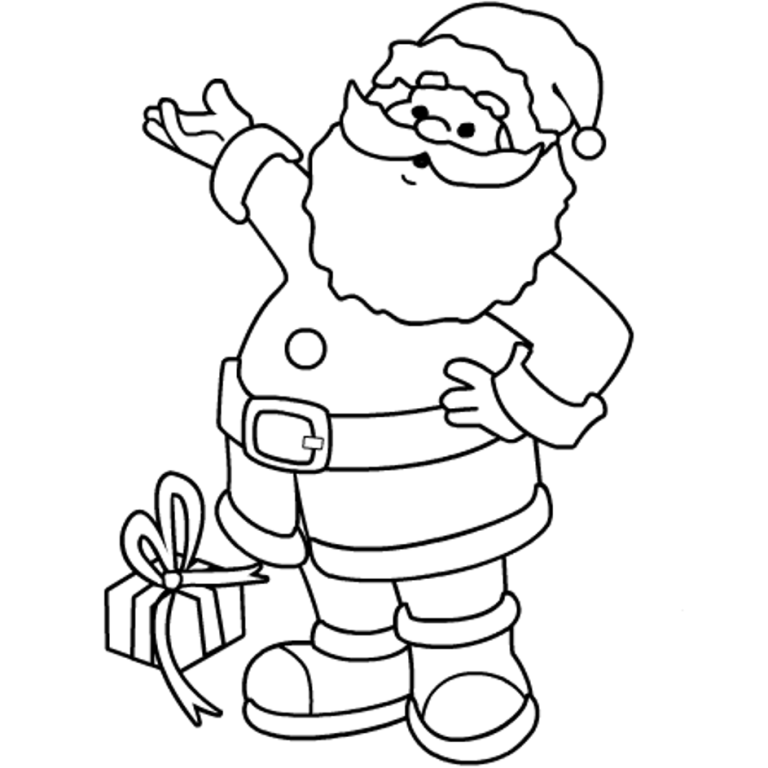 Santa Claus Coloring Pages For Kindergarten