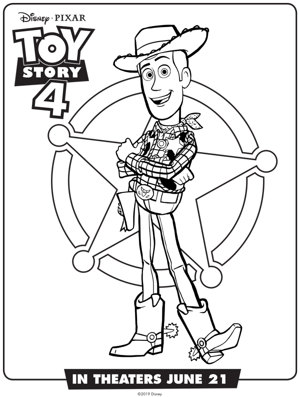 Woody And Forky Coloring Page