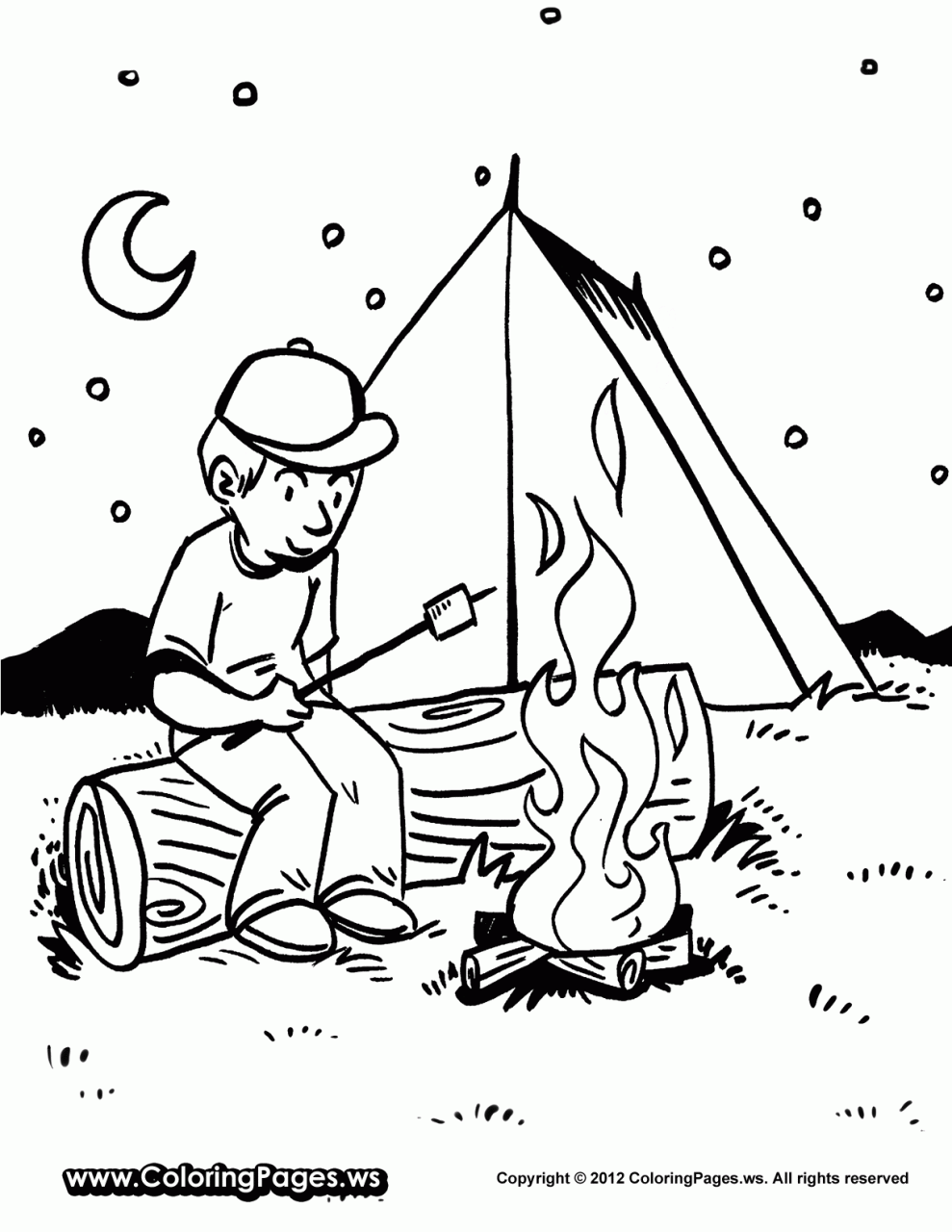 Camping Coloring Pages