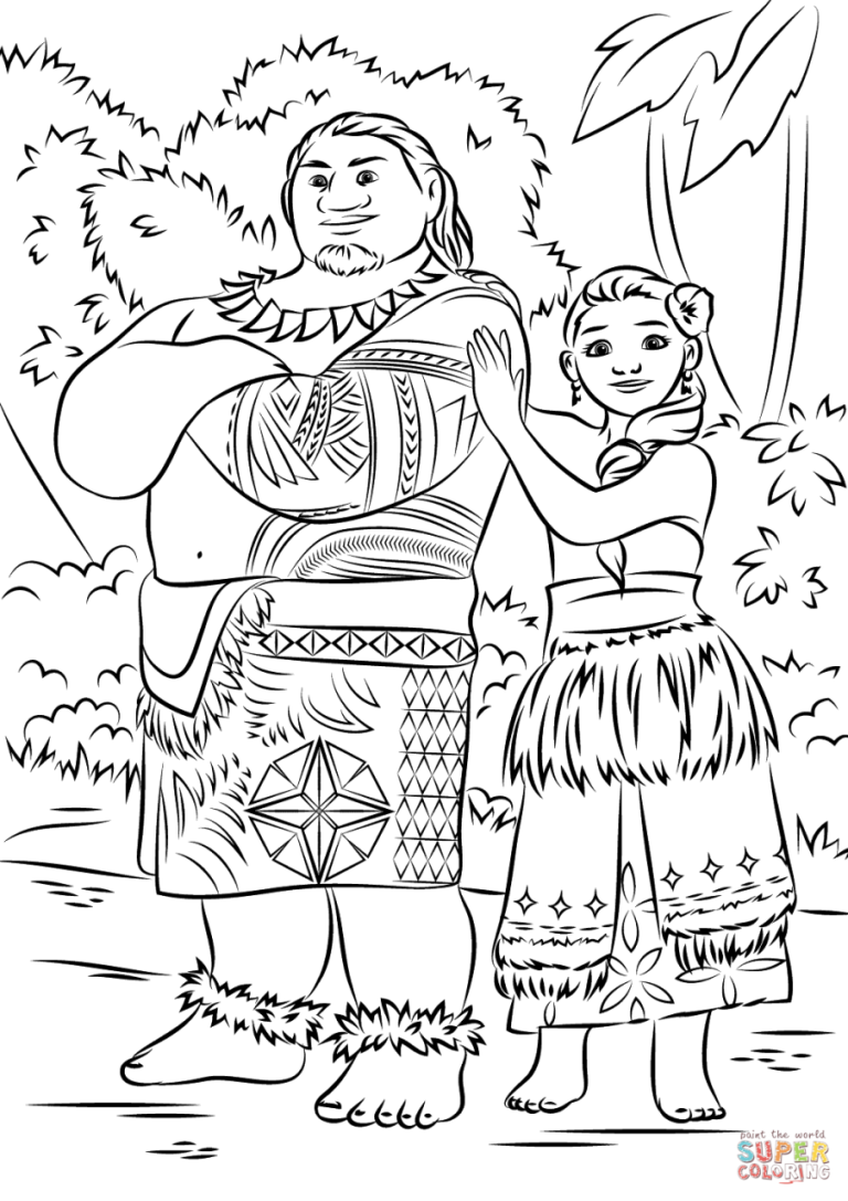Moana Colouring Pages Disney