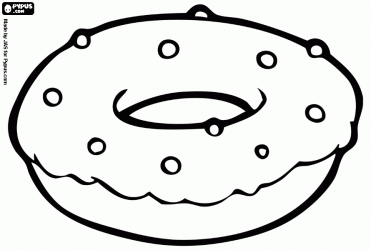 Donut Coloring Page Pdf