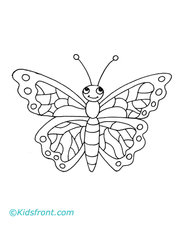 Butterfly Pictures To Color For Kids