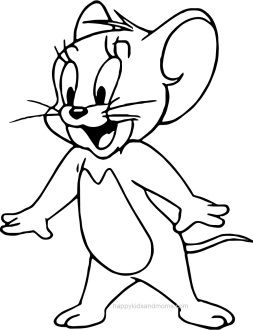 Easy Tom And Jerry Coloring Pages