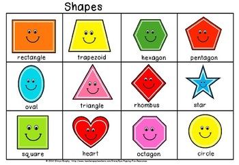 Printable Shapes Chart Clipart