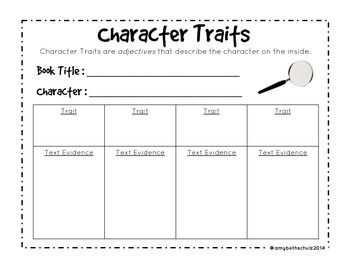2nd Grade Character Traits Worksheet Grade 2