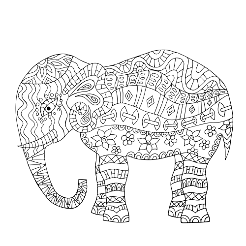 Mandala Coloring Pages Elephant