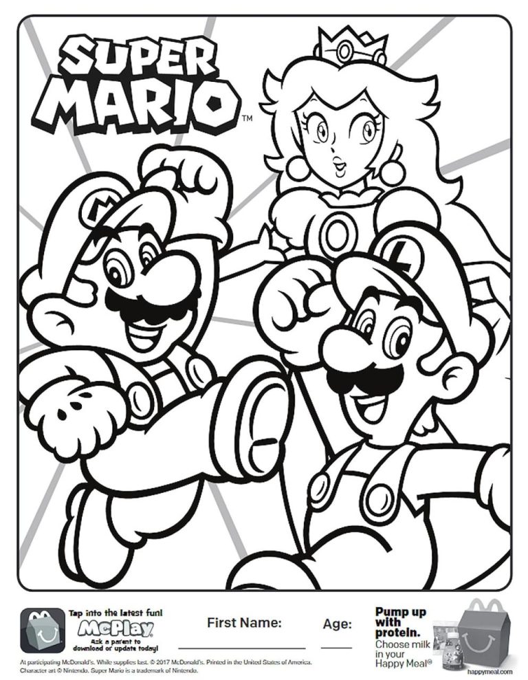 Mario Coloring Sheets