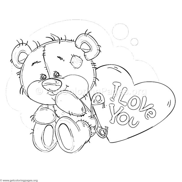 Love Teddy Bear Coloring Pages
