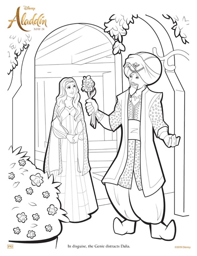 Aladdin Coloring Pages 2019