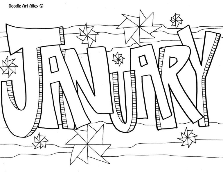 Cute January Coloring Pages