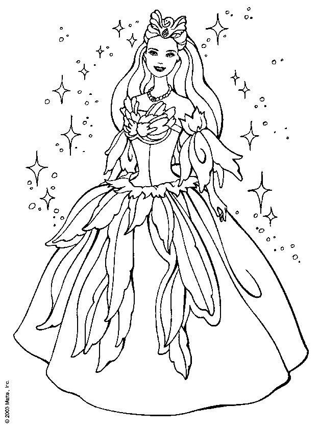 Barbie Princess Coloring Pages For Kids
