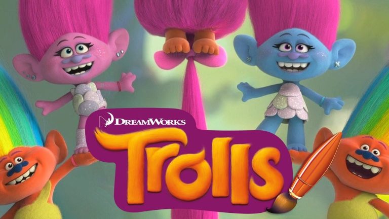 Trolls Coloring Pages Satin And Chenille