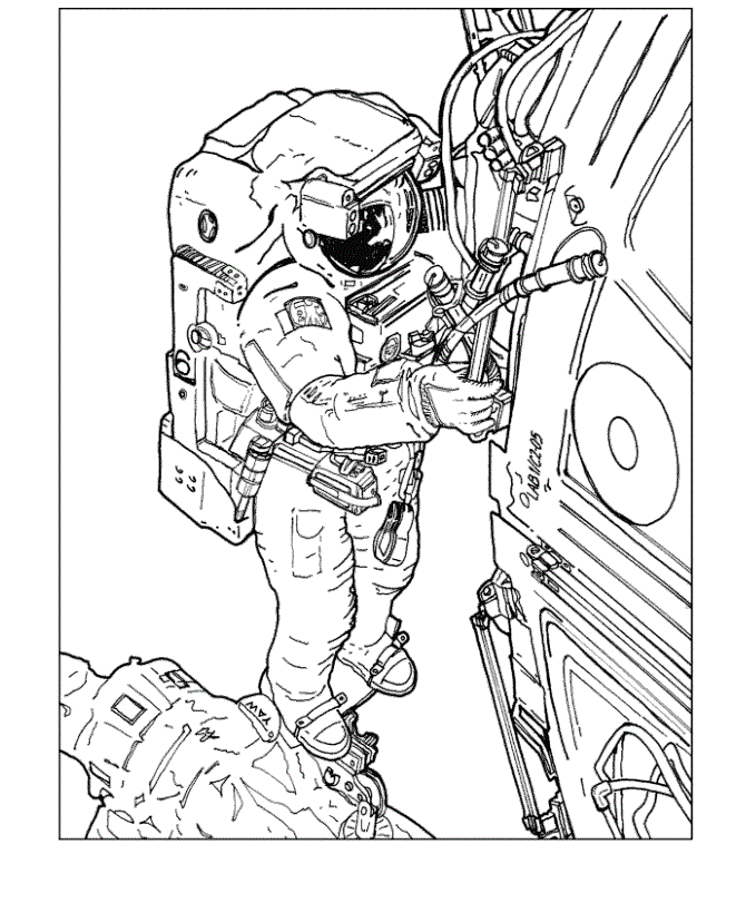 Space Coloring Pages For Adults