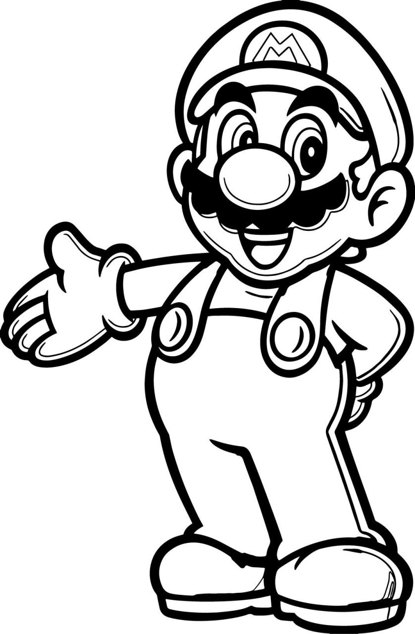 Mario Coloring Pages For Adults