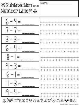 First Grade Number Line Worksheets Grade 1