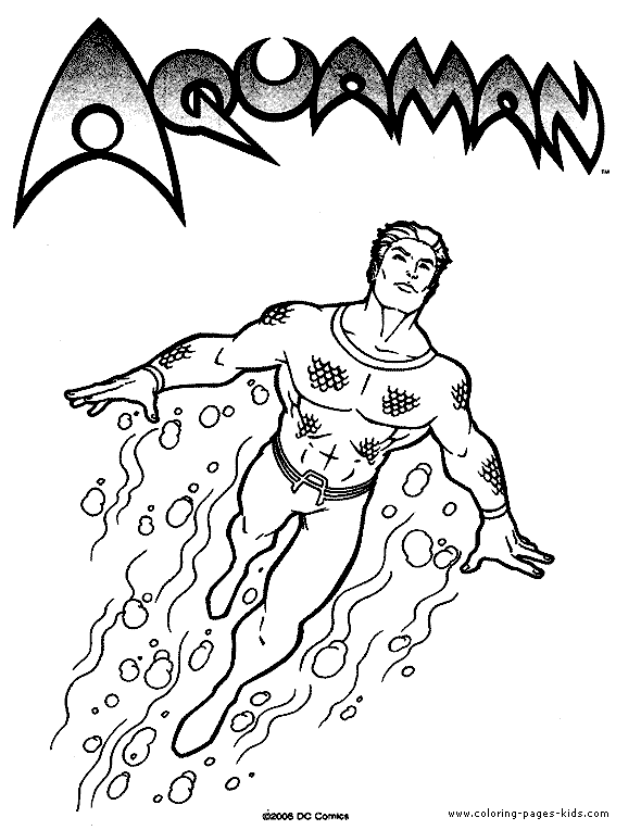Superhero Aquaman Coloring Pages