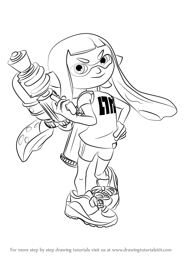 Inkling Splatoon Coloring Pages