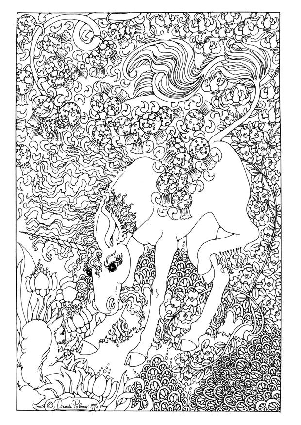 Detailed Coloring Pages Unicorn