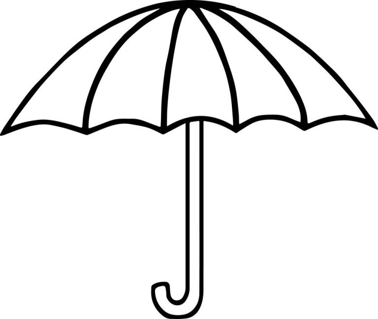 Cute Umbrella Coloring Page