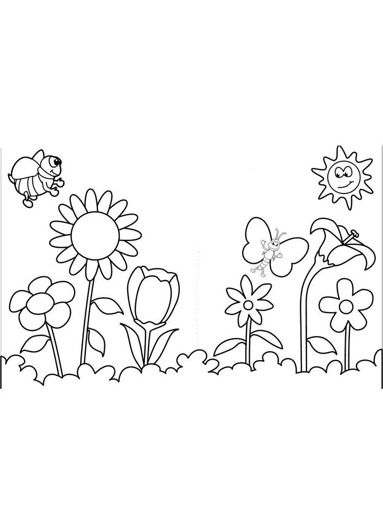Spring Flower Coloring Pages