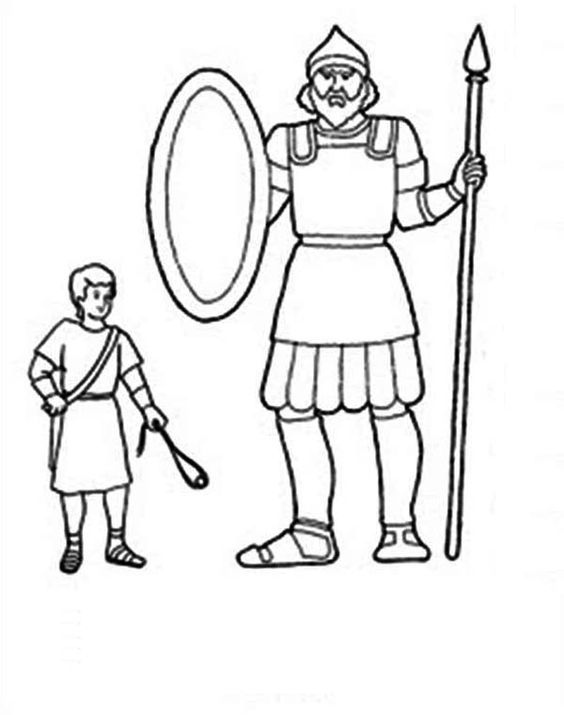 David And Goliath Coloring Page Pdf