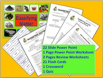 Classifying Matter Powerpoint Worksheet Answer Key