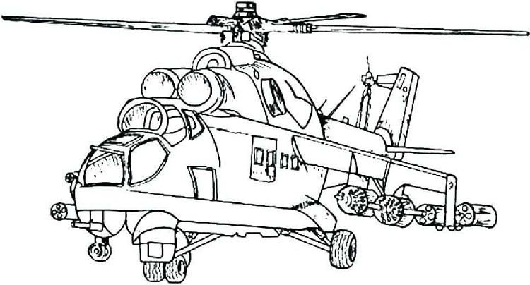Helicopter Coloring Pages For Kids