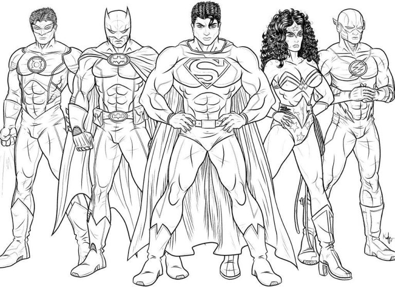 Justice League Coloring Pages For Adults