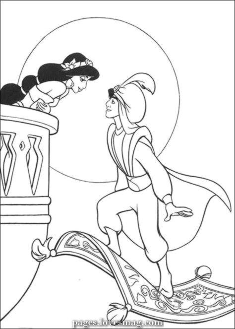Jasmine Coloring Pages Free