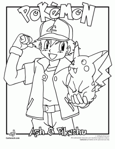 Ash Pokemon Pictures To Color