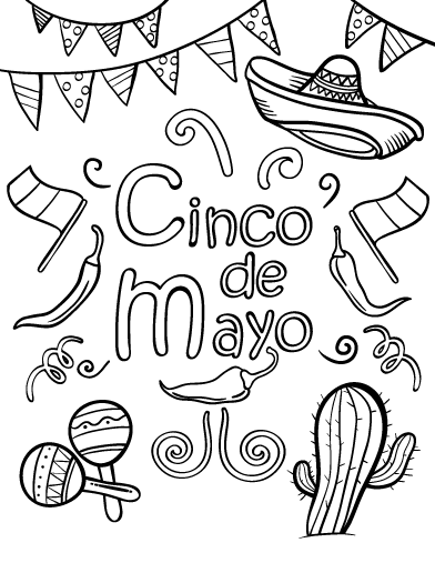Preschool Cinco De Mayo Coloring Pages