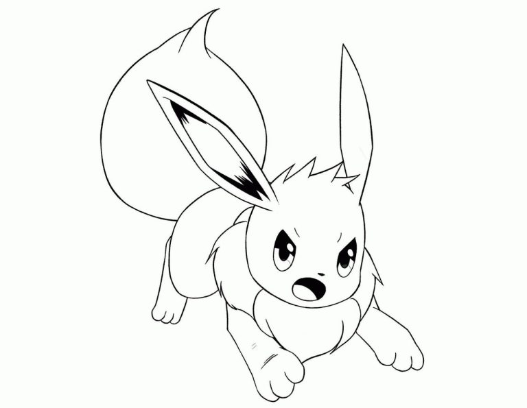 Eevee Free Pokemon Coloring Pages