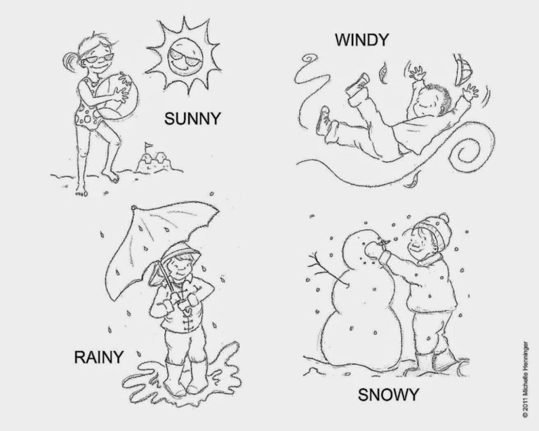 Weather Coloring Pages For Kids